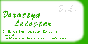 dorottya leiszter business card